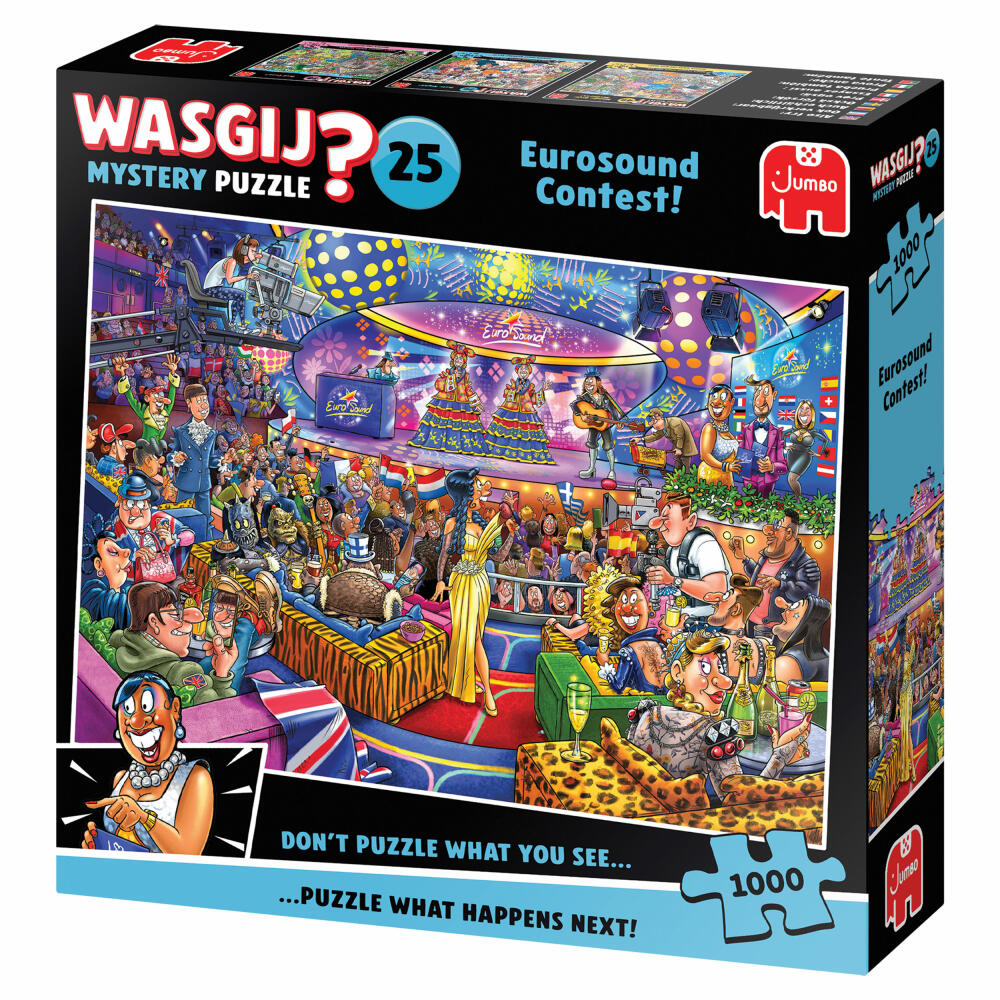 Jumbo Spiele Wasgij Mystery 25 Eurosound Contest!, Puzzle, Erwachsenenpuzzle, 1000 Teile, 1110100019