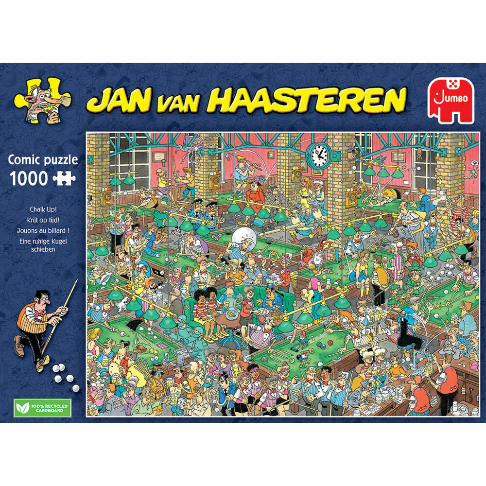 Jumbo Spiele Jan van Haasteren Eine ruhige Kugel schieben, Comic Puzzle, Erwachsenenpuzzle, 1000 Teile, 20054