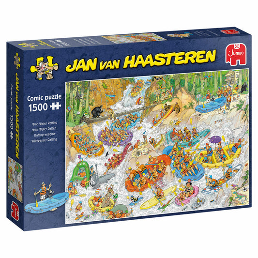 Jumbo Spiele Jan van Haasteren Wildwasser Rafting, Comic Puzzle, Erwachsenenpuzzle, 1500 Teile, 19015