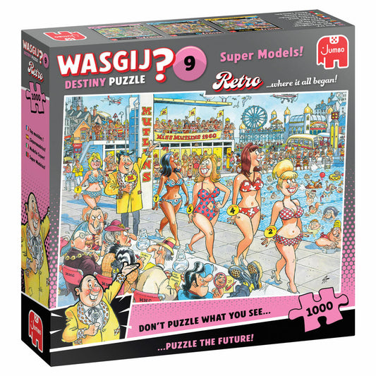 Jumbo Spiele Wasgij Retro Destiny 9 Super Models, Puzzle, Erwachsenenpuzzle, 1000 Teile, 1110100503