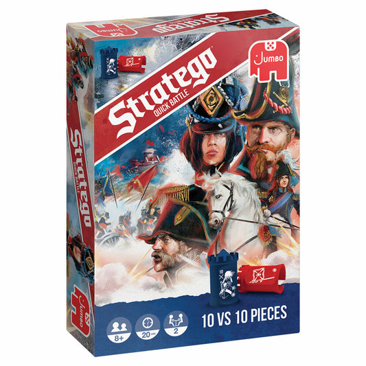 Jumbo Spiele Stratego Quick Battle NEU, Strategiespiel, Gesellschaftsspiel, Spieleklassiker, ab 8 Jahren, 1110100054