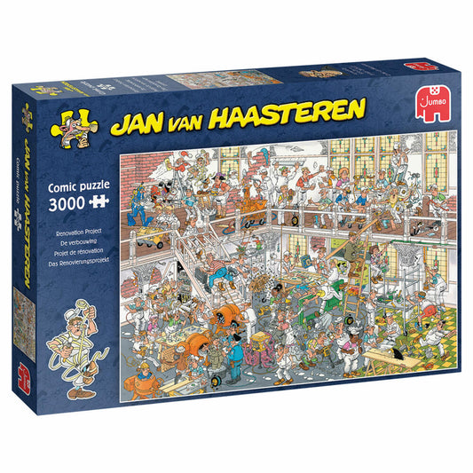 Jumbo Spiele Jan van Haasteren Das Renovierungsprojekt, Comic Puzzle, Erwachsenenpuzzle, 3000 Teile, 1110100524
