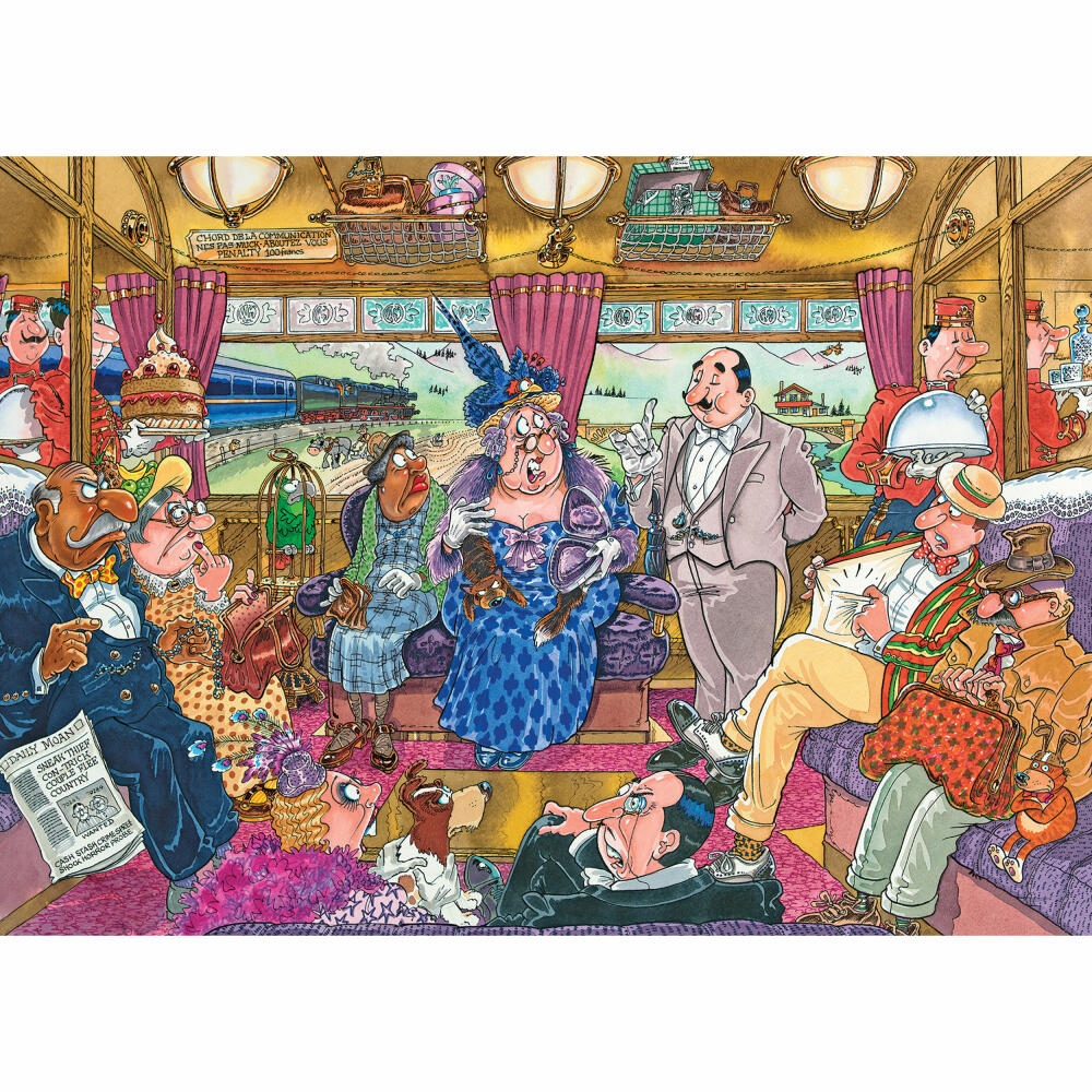 Jumbo Spiele Wasgij Retro Mystery 9 Zugüberfall, Puzzle, Erwachsenenpuzzle, 1000 Teile, 1110100504