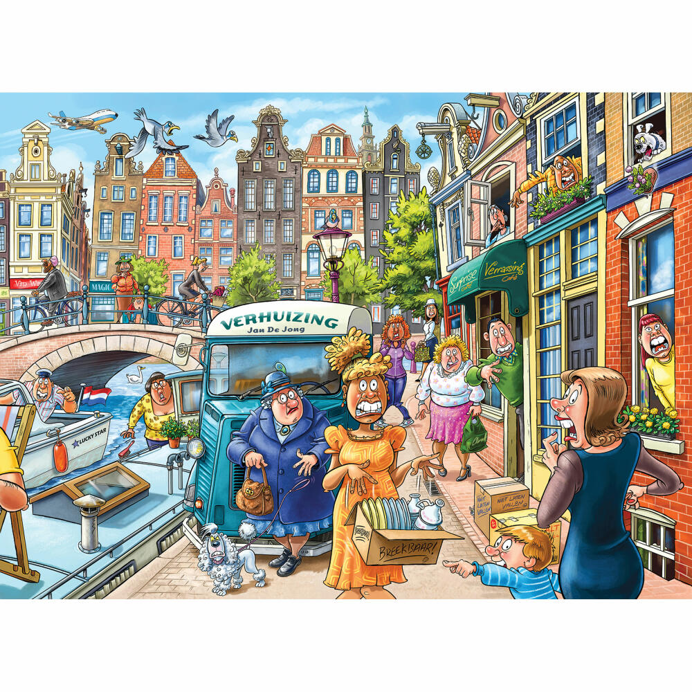 Jumbo Spiele Wasgij Original 45 Umzugstag, Puzzle, Erwachsenenpuzzle, 1000 Teile, 1110100588