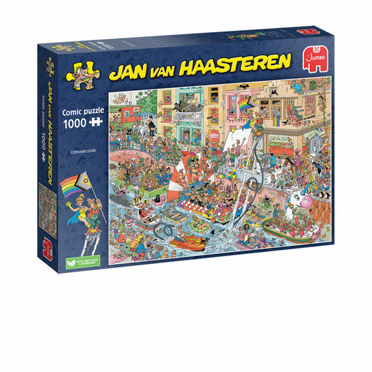 Jumbo Spiele Jan van Haasteren Celebrate Pride!, Comic Puzzle, Erwachsenenpuzzle, 1000 Teile, 1110100030