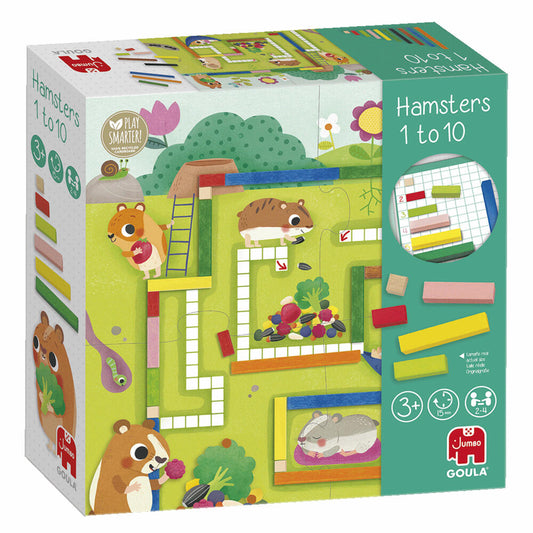 Jumbo Spiele GOULA Hamster 1-10, Kinderspiel, Zählen lernen, Kinder Spiel, ab 3 Jahren, 1120100234