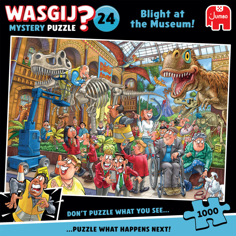 Jumbo Spiele Wasgij Mystery 24 Blight at the Museum!, Puzzle, Erwachsenenpuzzle, 1000 Teile, 1110100014