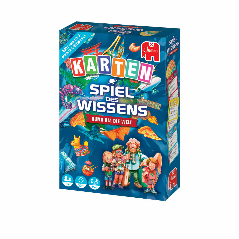 Jumbo Spiele Spiel des Wissens - Rund um die Welt Kartenspiel, Wissensspiel, Gesellschaftsspiel, Quizspiel, ab 8 Jahren, 1110100247