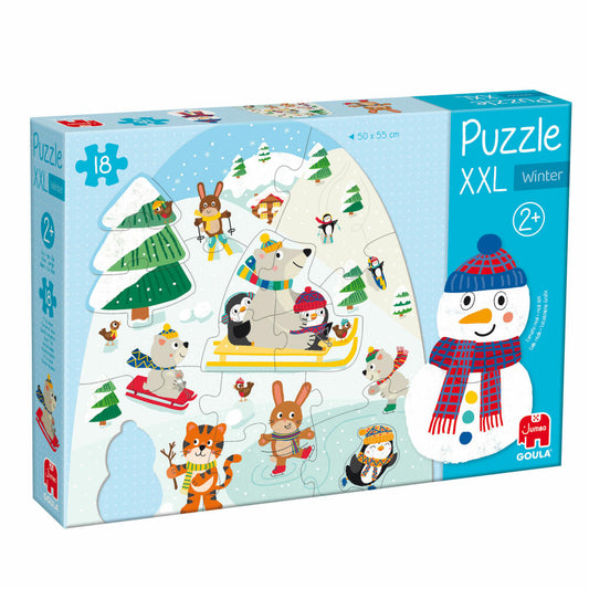 Jumbo Spiele GOULA XXL Winter-Puzzle, Kinderpuzzle, Kinder, 18 Teile, ab 2 Jahre, 1110100490