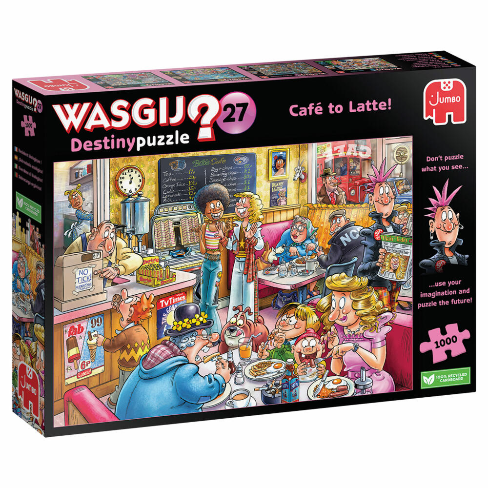 Jumbo Spiele Wasgij Destiny 27 Café to Latte!, Puzzle, Erwachsenenpuzzle, 1000 Teile, 1110100332