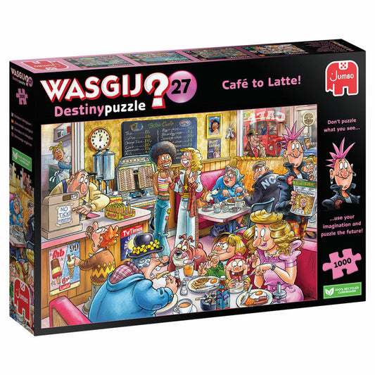 Jumbo Spiele Wasgij Destiny 27 Café to Latte!, Puzzle, Erwachsenenpuzzle, 1000 Teile, 1110100332