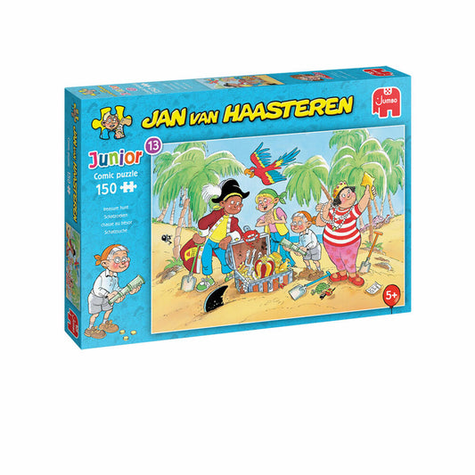Jumbo Spiele Jan van Haasteren Junior Schatzsuche, Comic Puzzle, Kinderpuzzle, 150 Teile, 1110100034