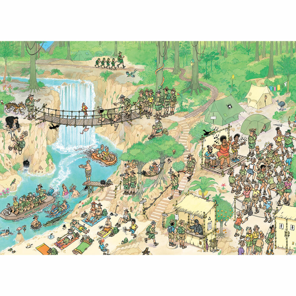 Jumbo Spiele Jan van Haasteren Dschungeltour, Comic Puzzle, Erwachsenenpuzzle, 1000 Teile, 1110100316
