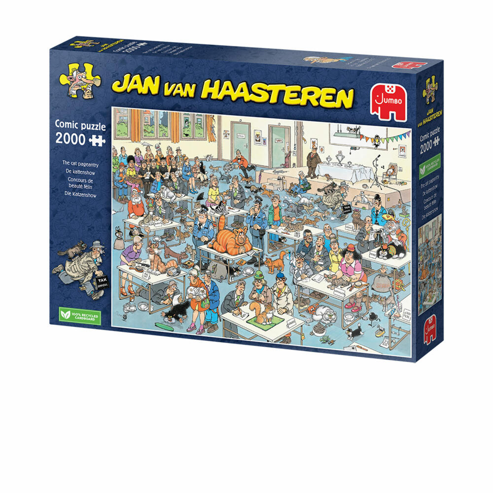 Jumbo Spiele Jan van Haasteren Die Katzenshow, Comic Puzzle, Erwachsenenpuzzle, 2000 Teile, 1110100033