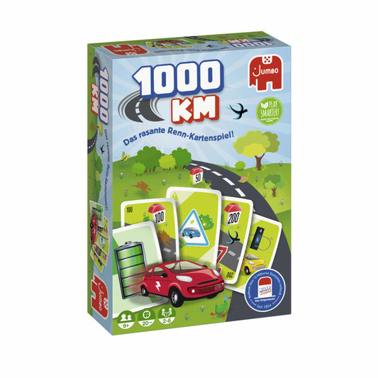 Jumbo Spiele 1000KM Kartenspiel, Kinderspiel, Familienspiel, Kinder Spiel, ab 6 Jahren, 1110100012