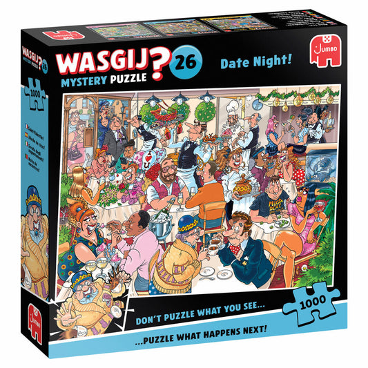 Jumbo Spiele Wasgij Mystery 26 Date Night!, Puzzle, Erwachsenenpuzzle, 1000 Teile, 1110100331