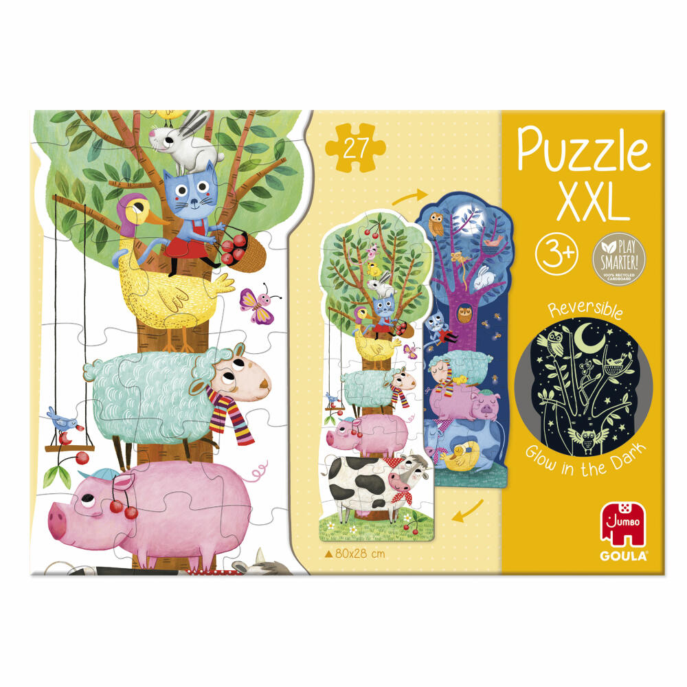 Jumbo Spiele GOULA XXL Puzzle Tag und Nacht, Kinderpuzzle, 27 Teile, ab 3 Jahren, 50217