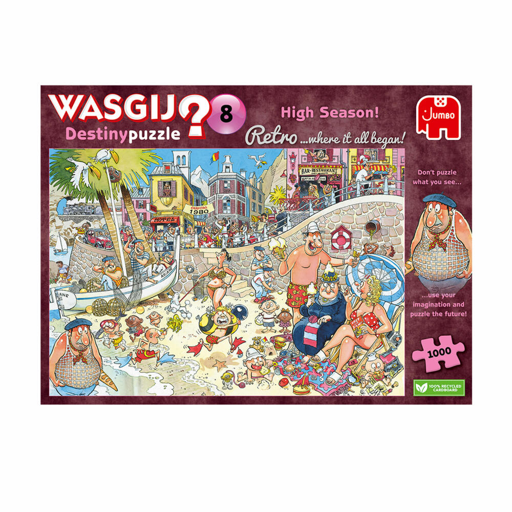 Jumbo Spiele Wasgij Retro Destiny 8 Hochsaison!, Puzzle, Erwachsenenpuzzle, 1000 Teile, 1110100329