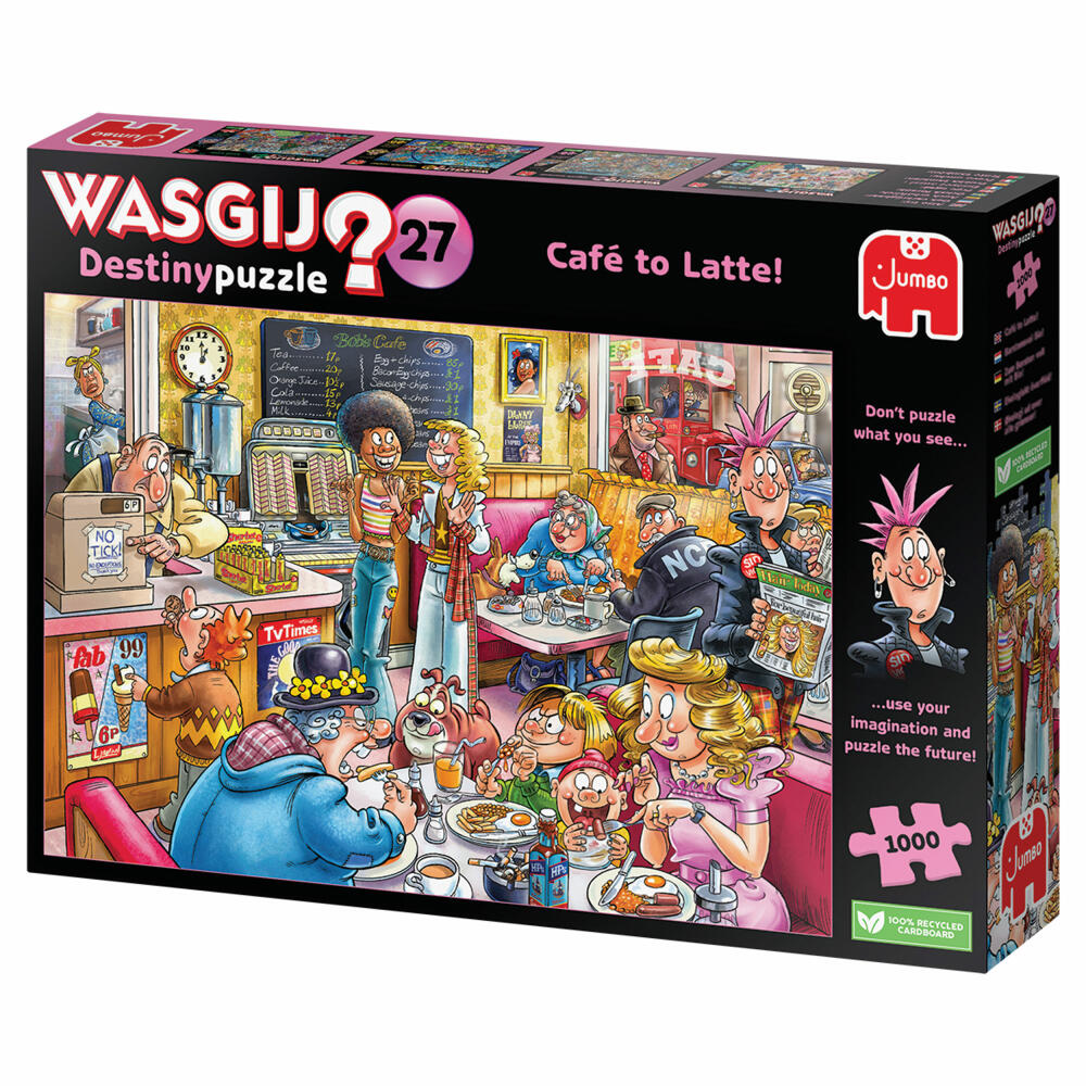 Jumbo Spiele Wasgij Destiny 27 Café to Latte!, Puzzle, Erwachsenenpuzzle, 1000 Teile, 1110100332