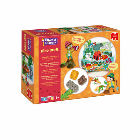 Jumbo Spiele Create & Discover - Dino Craft, Bastelset, Basteln, Bastelbox, Kinder, ab 5 Jahren, 1110100287