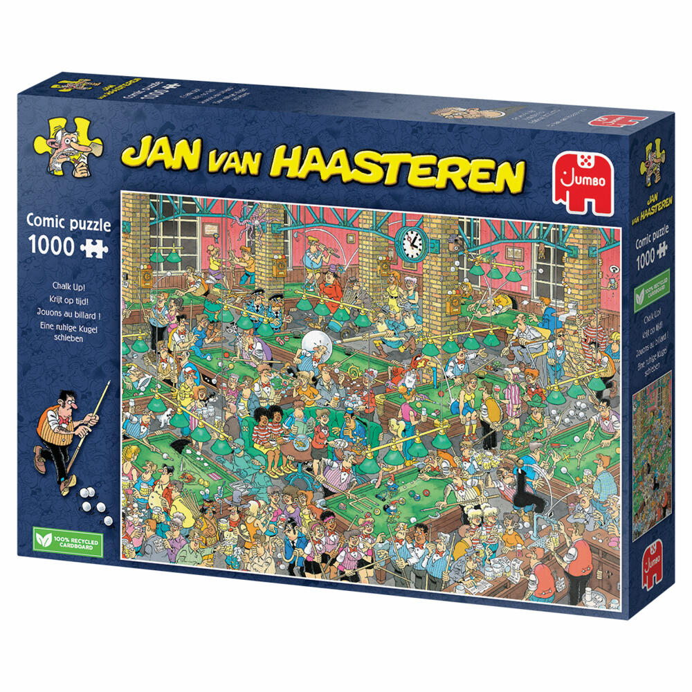 Jumbo Spiele Jan van Haasteren Eine ruhige Kugel schieben, Comic Puzzle, Erwachsenenpuzzle, 1000 Teile, 20054