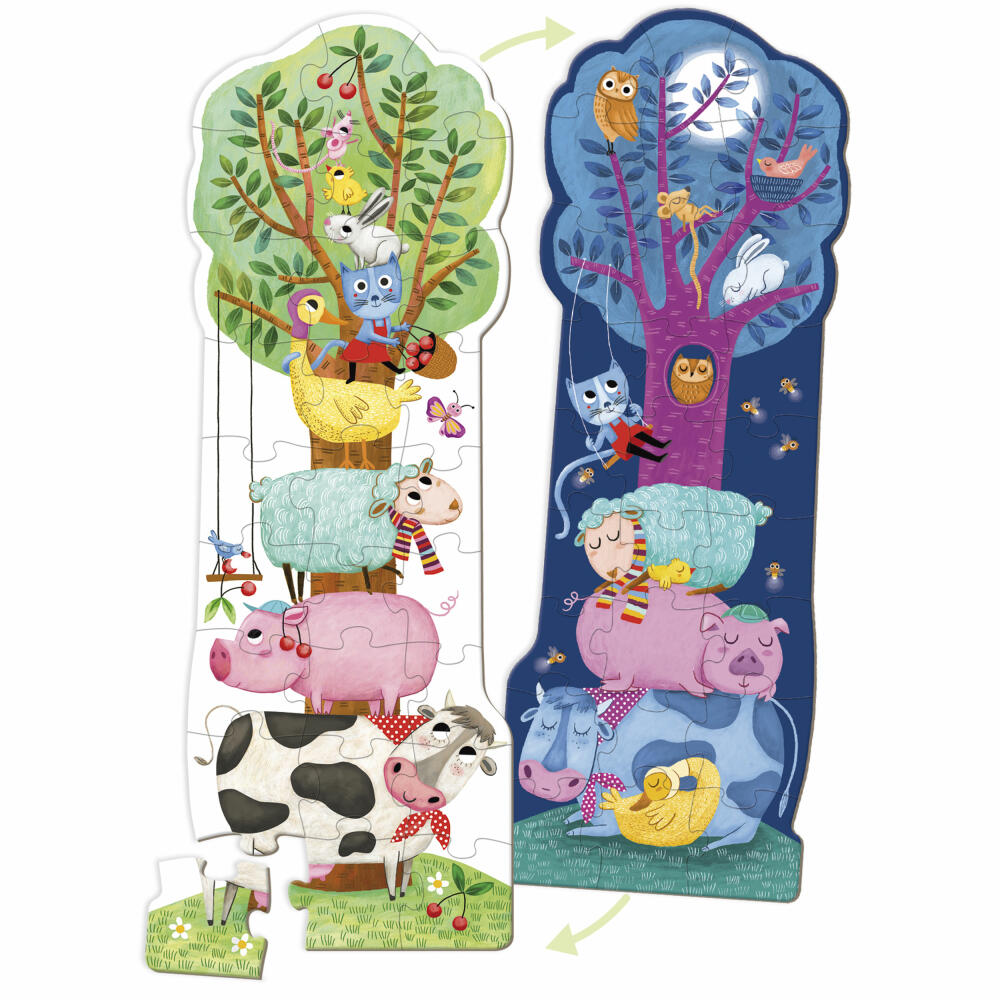 Jumbo Spiele GOULA XXL Puzzle Tag und Nacht, Kinderpuzzle, 27 Teile, ab 3 Jahren, 50217
