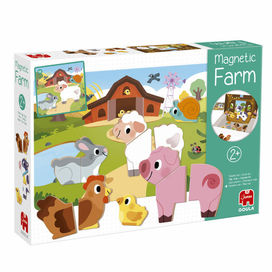 Jumbo Spiele GOULA Magnetischer Bauernhof, Magnetspiel, Kinderspiel, ab 2 Jahren, 1110100488