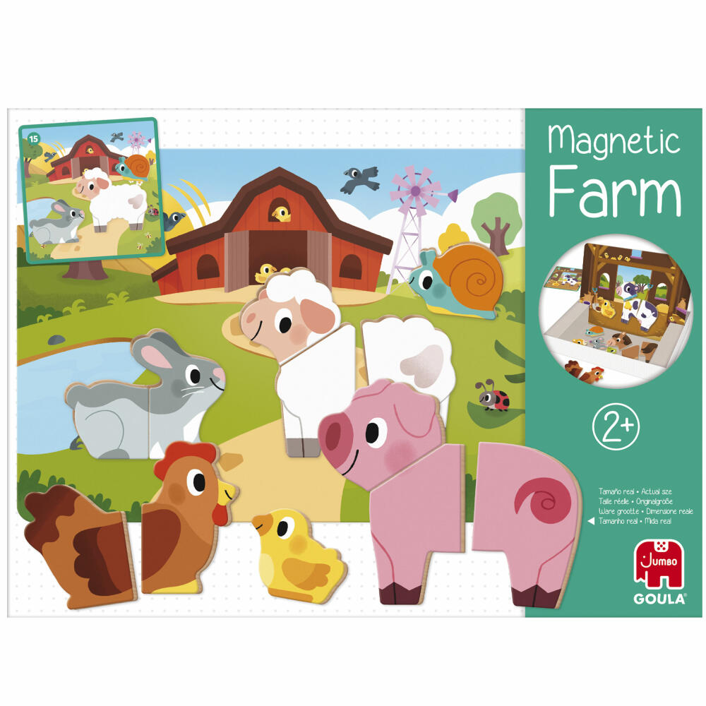 Jumbo Spiele GOULA Magnetischer Bauernhof, Magnetspiel, Kinderspiel, ab 2 Jahren, 1110100488