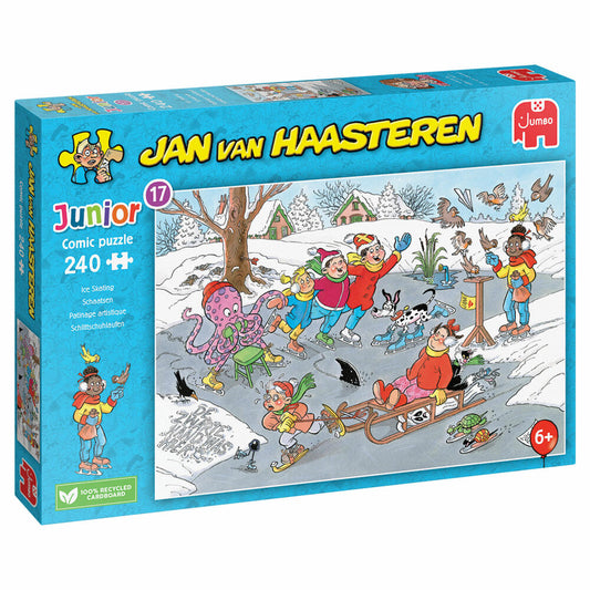 Jumbo Spiele Jan van Haasteren Junior Schlittschuhlaufen, Kinderpuzzle, Kinder Puzzle, 240 Teile, 1110100320