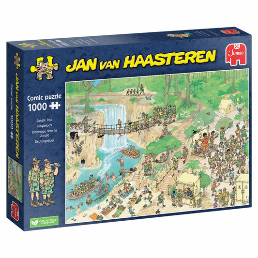 Jumbo Spiele Jan van Haasteren Dschungeltour, Comic Puzzle, Erwachsenenpuzzle, 1000 Teile, 1110100316
