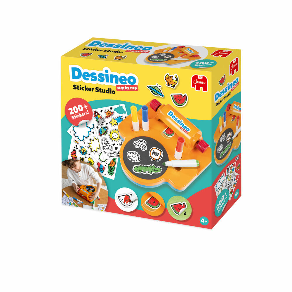 Jumbo Spiele Dessineo Sticker Studio, Kreativset, Aufkleber, DIY, Kinder, ab 4 Jahren, 1110100010