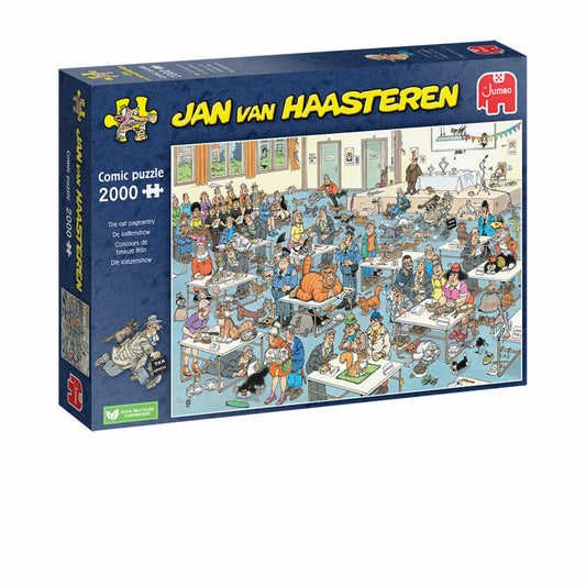 Jumbo Spiele Jan van Haasteren Die Katzenshow, Comic Puzzle, Erwachsenenpuzzle, 2000 Teile, 1110100033
