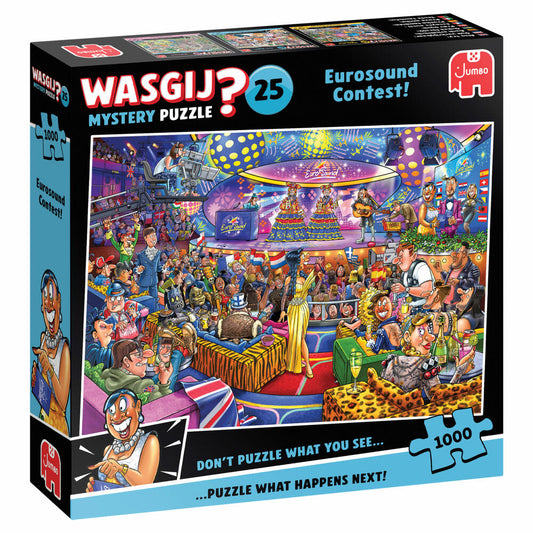 Jumbo Spiele Wasgij Mystery 25 Eurosound Contest!, Puzzle, Erwachsenenpuzzle, 1000 Teile, 1110100019