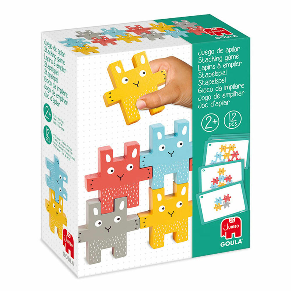 Jumbo Games GOULA Stacking Game Rabbit, Stacking Toy, Wooden Toy, Children's Toy, Wood, 55243
