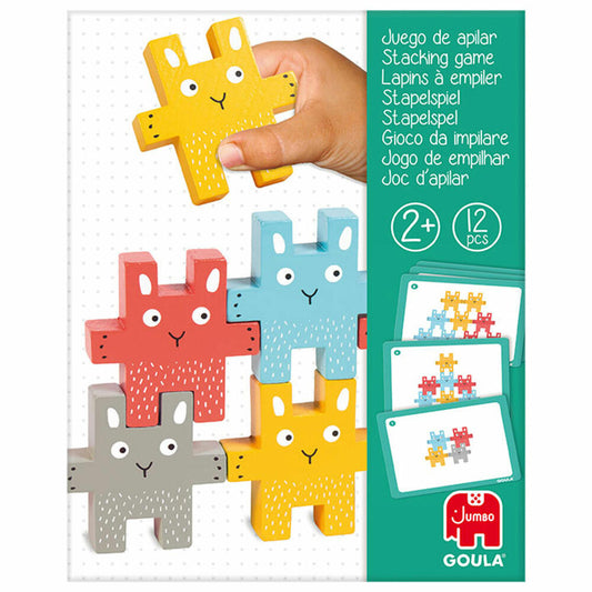 Jumbo Games GOULA Stacking Game Rabbit, Stacking Toy, Wooden Toy, Children's Toy, Wood, 55243