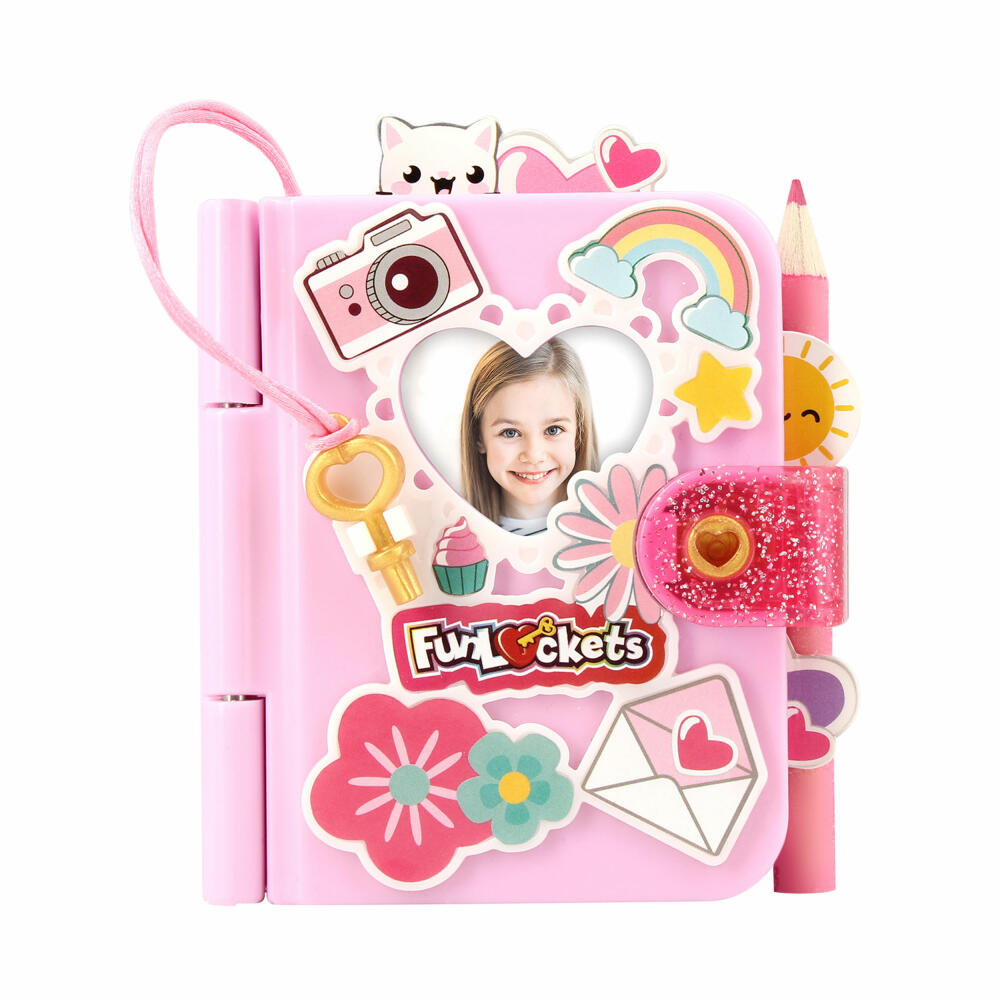 Jumbo Spiele Funlockets Geheimes Mini-Tagebuch, mit Schloss, Notizbuch, Kinder, ab 6 Jahren, S22250FR1