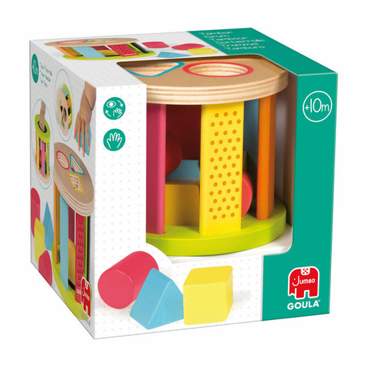 Jumbo Games GOULA Geometric Shapes Plug-in Game Drum, Plug-in Toy, Children's Toy, Wood, 53455