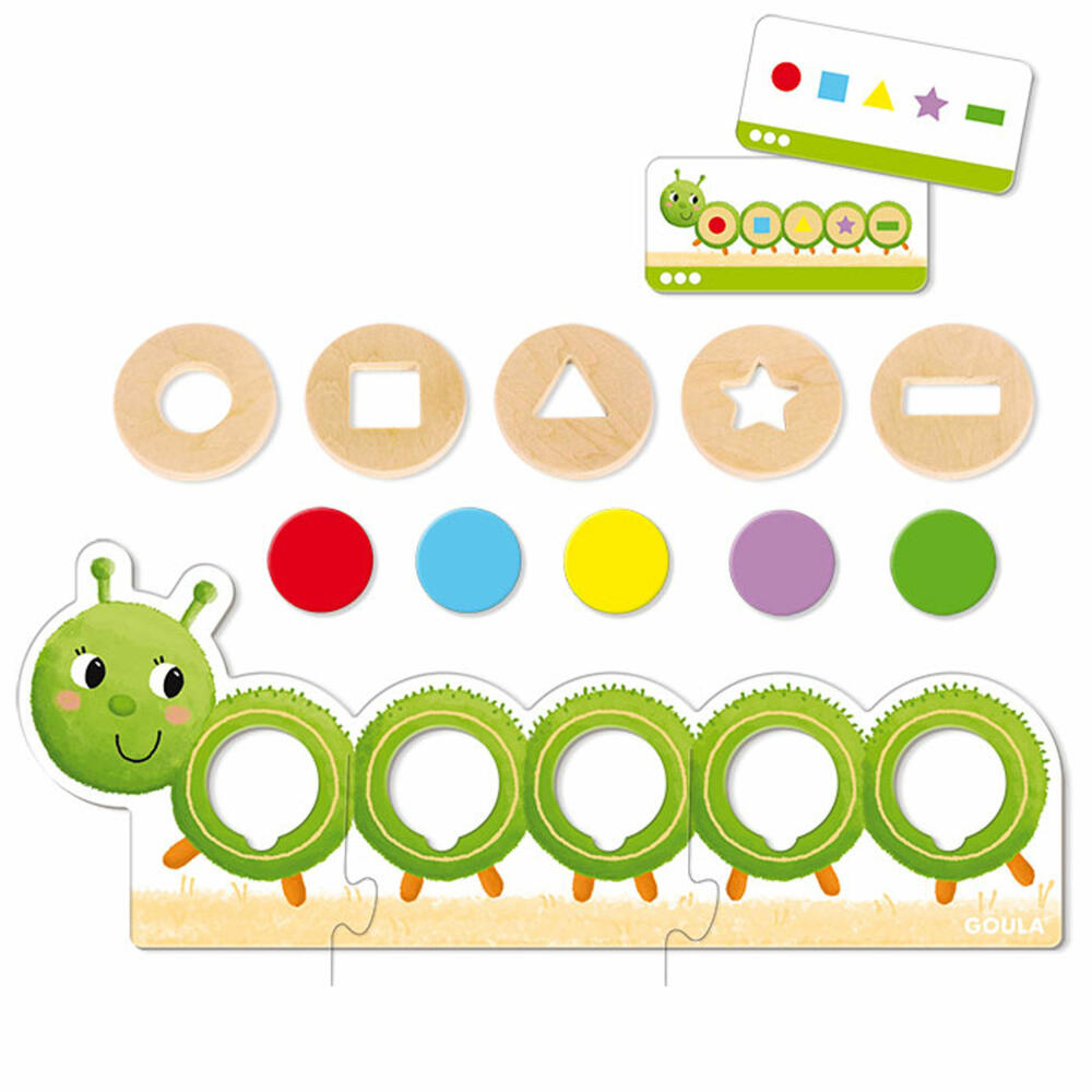 Jumbo Games GOULA Caterpillar, Learning Colors and Shapes, Educational Game, Children's Game, Children's Toy, 53477