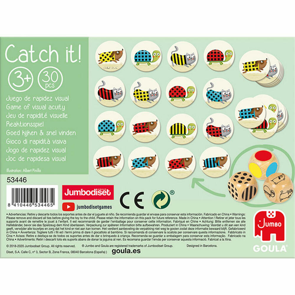 Jumbo Games GOULA Catch it!, children's game, educational game, reaction game, combination game, children's game, 53446