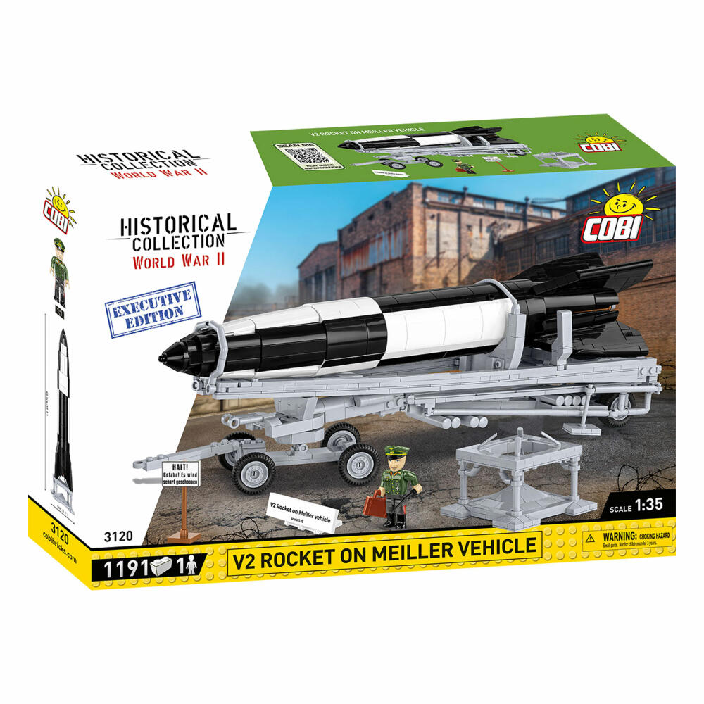 COBI Klemmbausteinset V2 Rakete mit Transporter Executive Edition, WW2, 1210 Teile, 3120