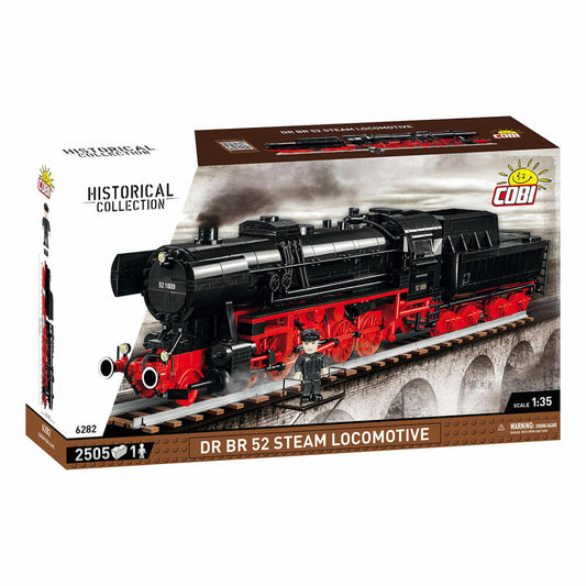 COBI Klemmbausteinset DR BR 52 Dampflokomotive, Eisenbahn, 2505 Teile, 6282