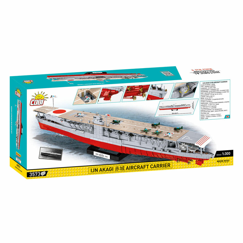 COBI Klemmbausteinset IJN Akagi Aircraft Carrier, WW2 Flugzeugträger, 3573 Teile, 4851