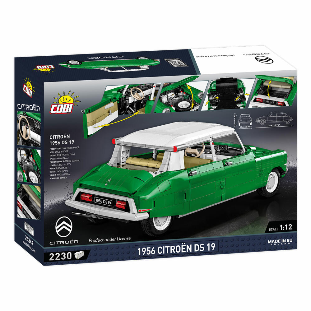 COBI Klemmbausteinset 1956 Citroen DS. 19, Auto, 2230 Teile, 24347