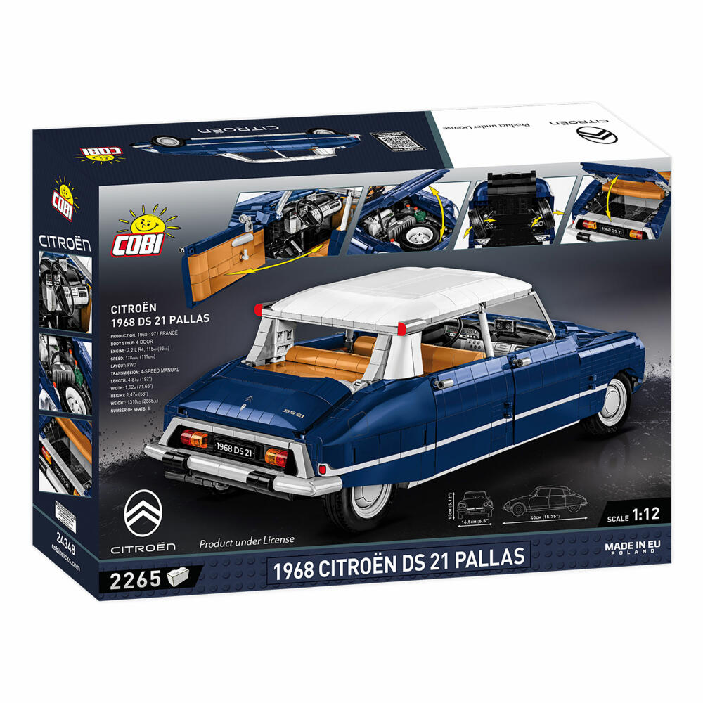 COBI Klemmbausteinset 1968 Citroen DS. 21 Pallas, Auto, 2265 Teile, 24348