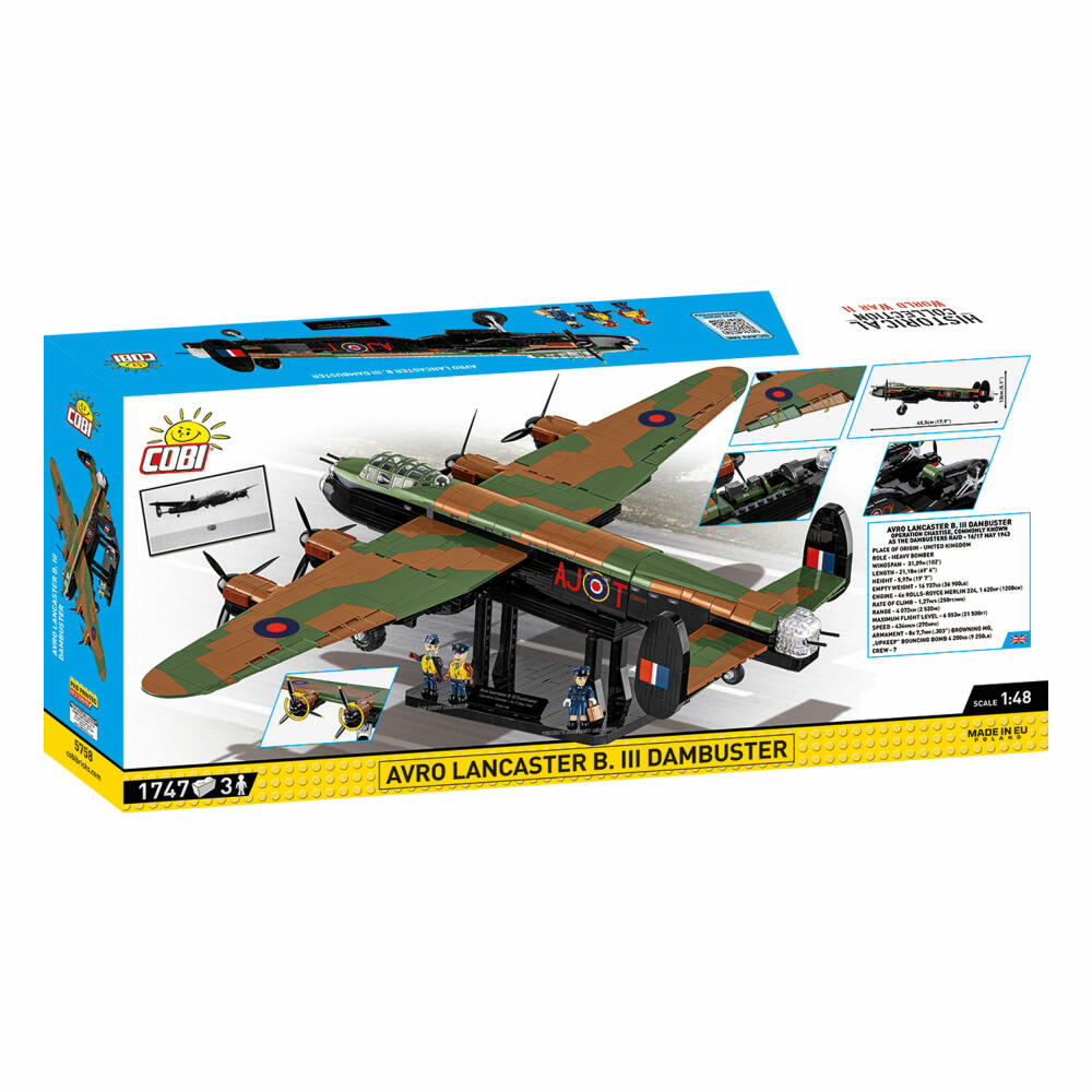 COBI Klemmbausteinset Avro Lancaster Dambusters Executive Edition, WW2 Flugzeug, 1795 Teile, 5758