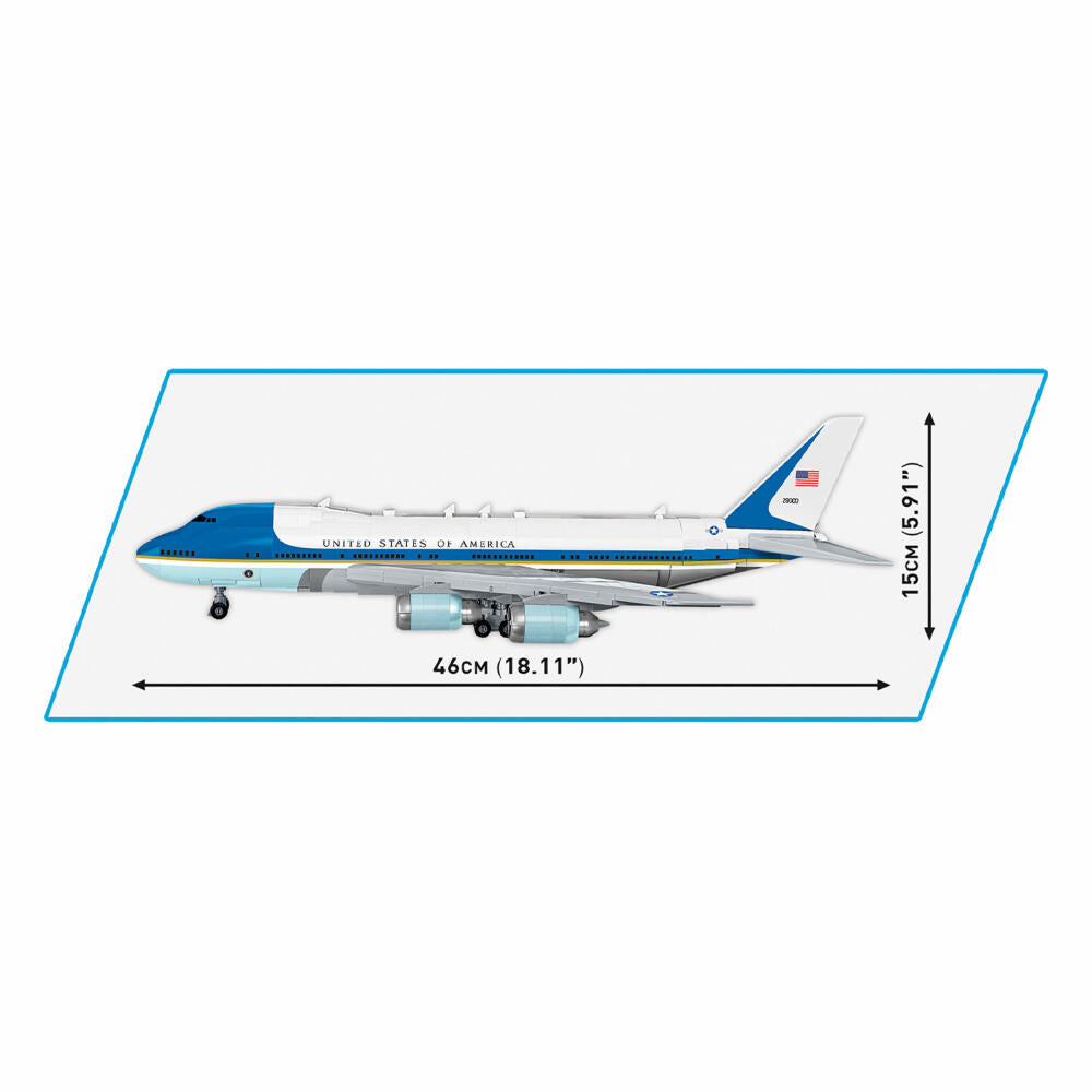COBI Klemmbausteinset Boeing 747 Air Force One, Flugzeug, 1087 Teile, 26610
