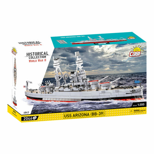 COBI Klemmbausteinset USS Arizona BB-39, WW2 Schlachtschiff, 2046 Teile, 4843