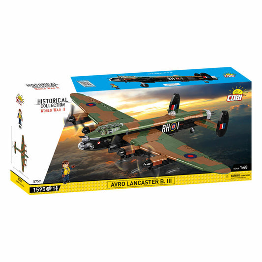 COBI Klemmbausteinset Avro Lancaster B MK. III, WW2 Flugzeug, 1595 Teile, 5759