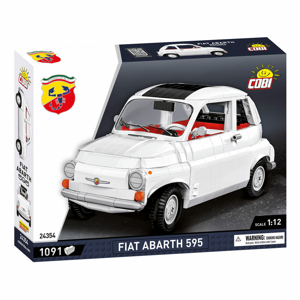 COBI Klemmbausteinset 1965 Fiat 500 Abarth, Auto, 1091 Teile, 24354