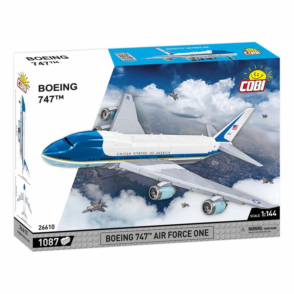 COBI Klemmbausteinset Boeing 747 Air Force One, Flugzeug, 1087 Teile, 26610